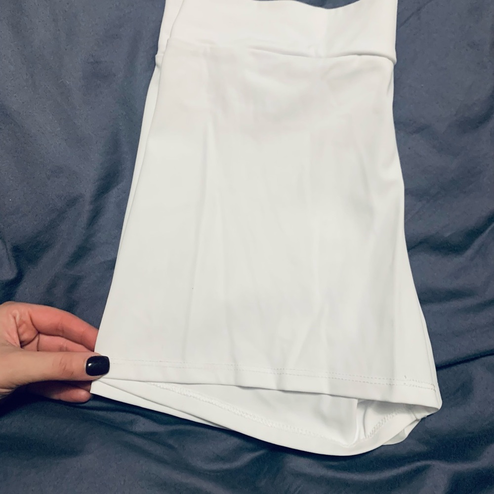 White spandex shorts brand new